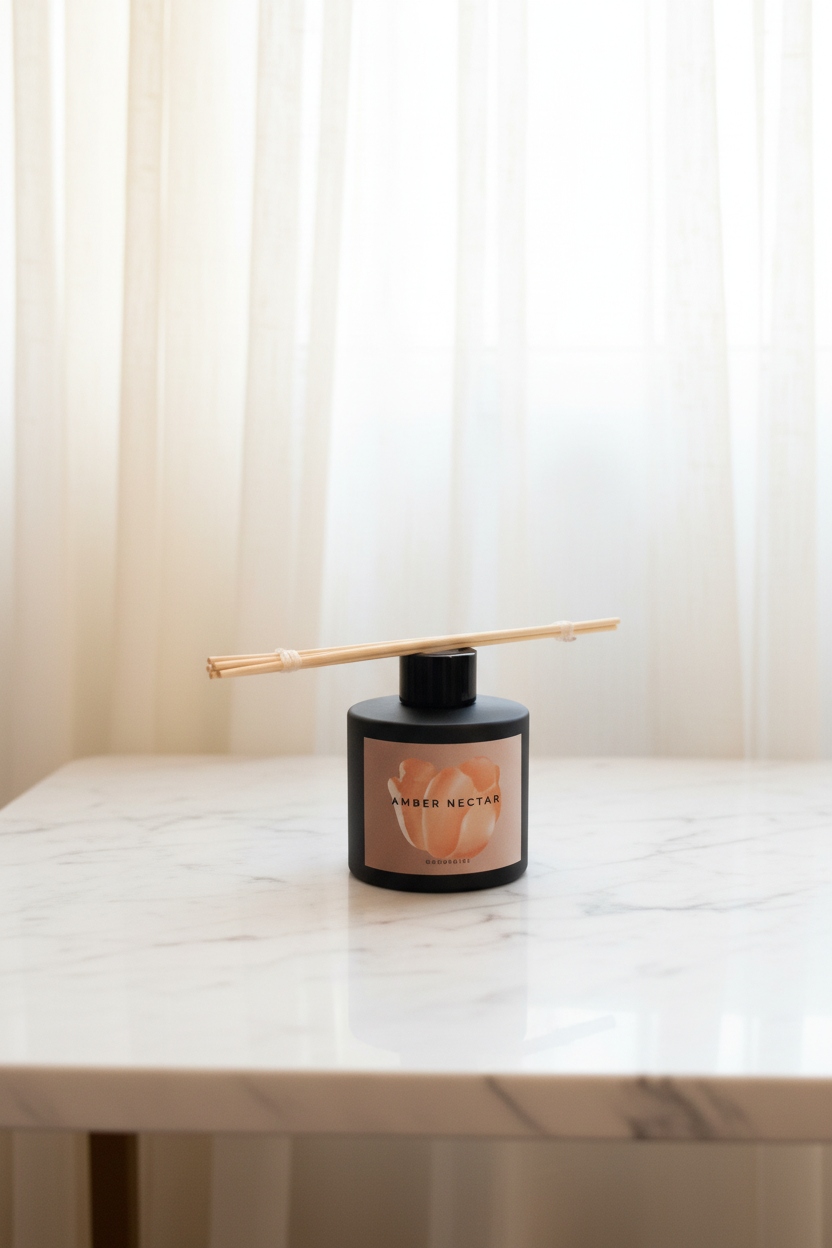 Amber Nectar auf hellem Marmor