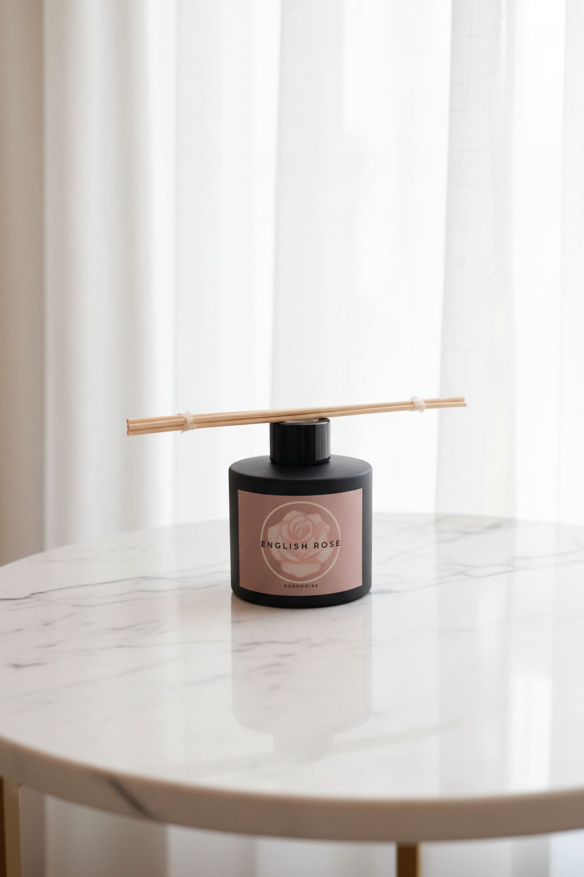 English Rose auf hellem Marmor