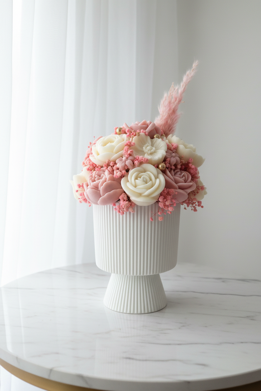 Vase auf Marmortisch